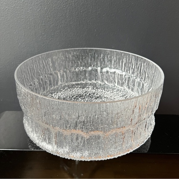 Large Iittala Aslak Glass Salad Bowl MCM Finland Tapio Wirkkala Design Vintage - Picture 3 of 10